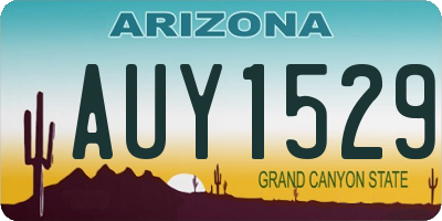 AZ license plate AUY1529