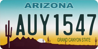 AZ license plate AUY1547