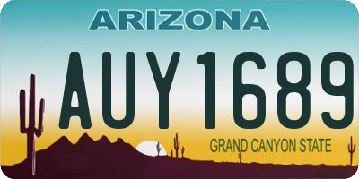 AZ license plate AUY1689