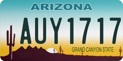 AZ license plate AUY1717
