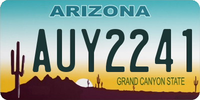 AZ license plate AUY2241