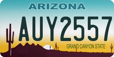 AZ license plate AUY2557