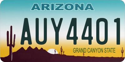 AZ license plate AUY4401