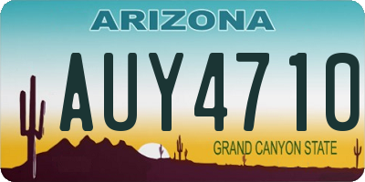 AZ license plate AUY4710