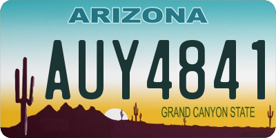 AZ license plate AUY4841