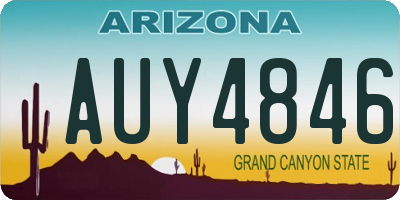 AZ license plate AUY4846
