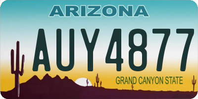 AZ license plate AUY4877