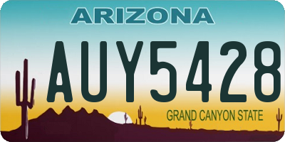 AZ license plate AUY5428
