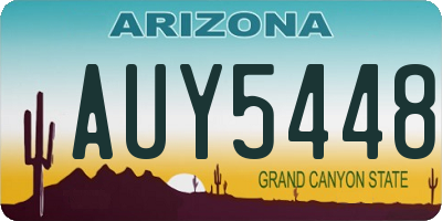 AZ license plate AUY5448