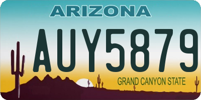 AZ license plate AUY5879