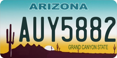 AZ license plate AUY5882