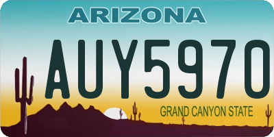 AZ license plate AUY5970