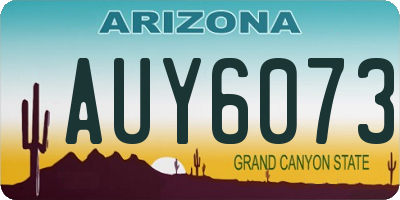 AZ license plate AUY6073