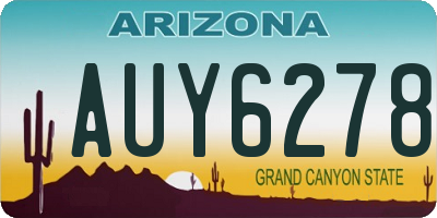 AZ license plate AUY6278