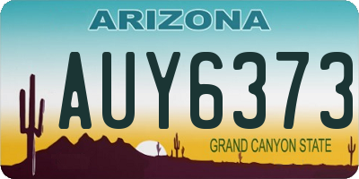 AZ license plate AUY6373