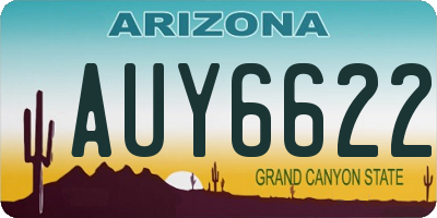 AZ license plate AUY6622