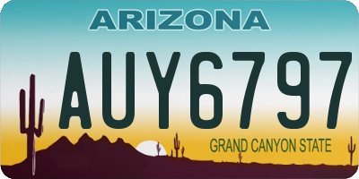AZ license plate AUY6797