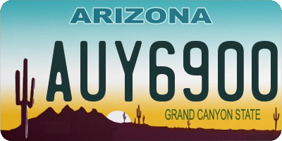 AZ license plate AUY6900