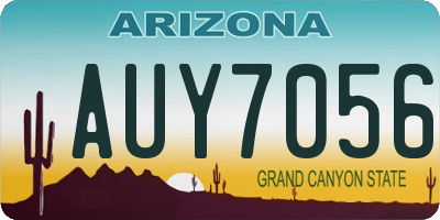 AZ license plate AUY7056