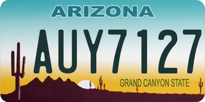 AZ license plate AUY7127