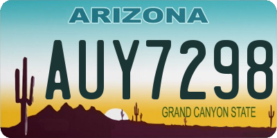 AZ license plate AUY7298