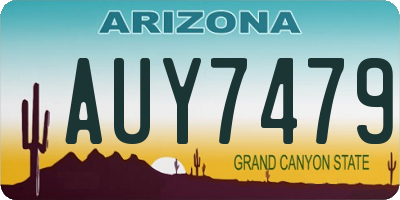 AZ license plate AUY7479