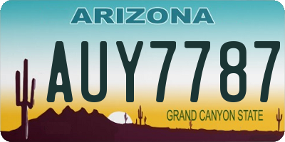 AZ license plate AUY7787