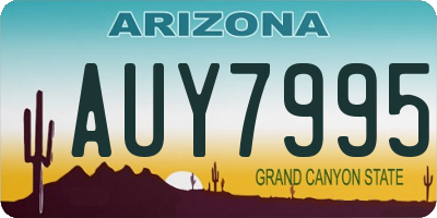 AZ license plate AUY7995