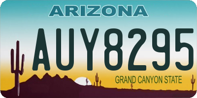 AZ license plate AUY8295