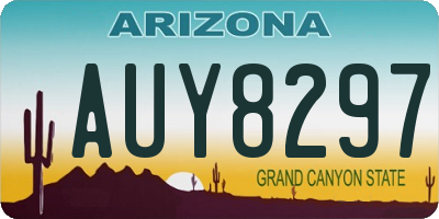 AZ license plate AUY8297
