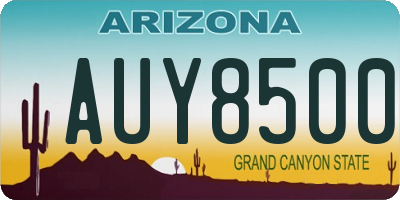 AZ license plate AUY8500