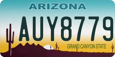 AZ license plate AUY8779