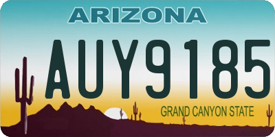 AZ license plate AUY9185