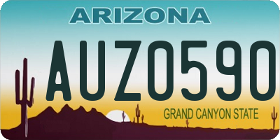 AZ license plate AUZ0590