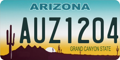 AZ license plate AUZ1204
