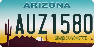 AZ license plate AUZ1580