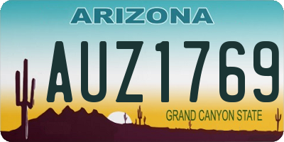 AZ license plate AUZ1769