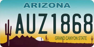 AZ license plate AUZ1868