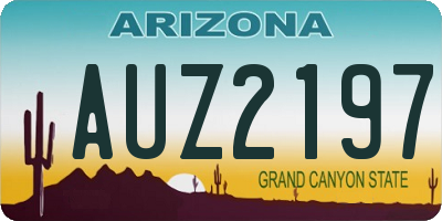 AZ license plate AUZ2197