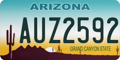 AZ license plate AUZ2592