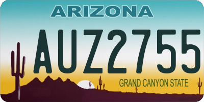 AZ license plate AUZ2755