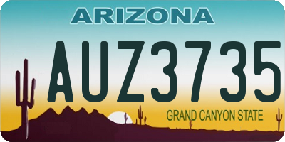 AZ license plate AUZ3735