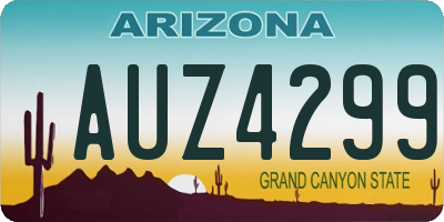 AZ license plate AUZ4299