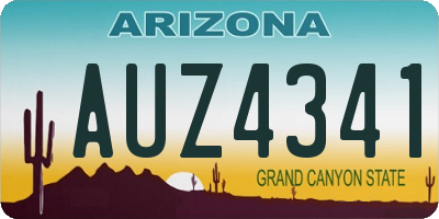 AZ license plate AUZ4341