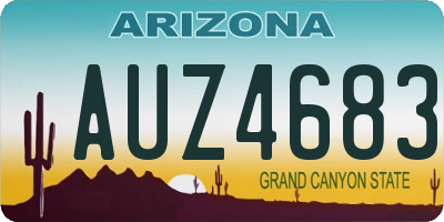 AZ license plate AUZ4683