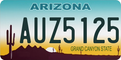 AZ license plate AUZ5125