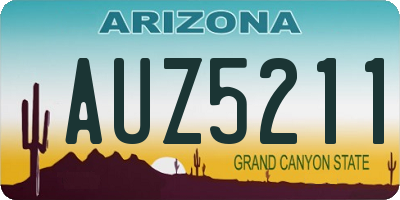 AZ license plate AUZ5211