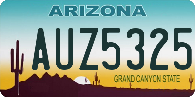 AZ license plate AUZ5325