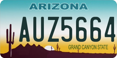AZ license plate AUZ5664