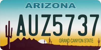 AZ license plate AUZ5737